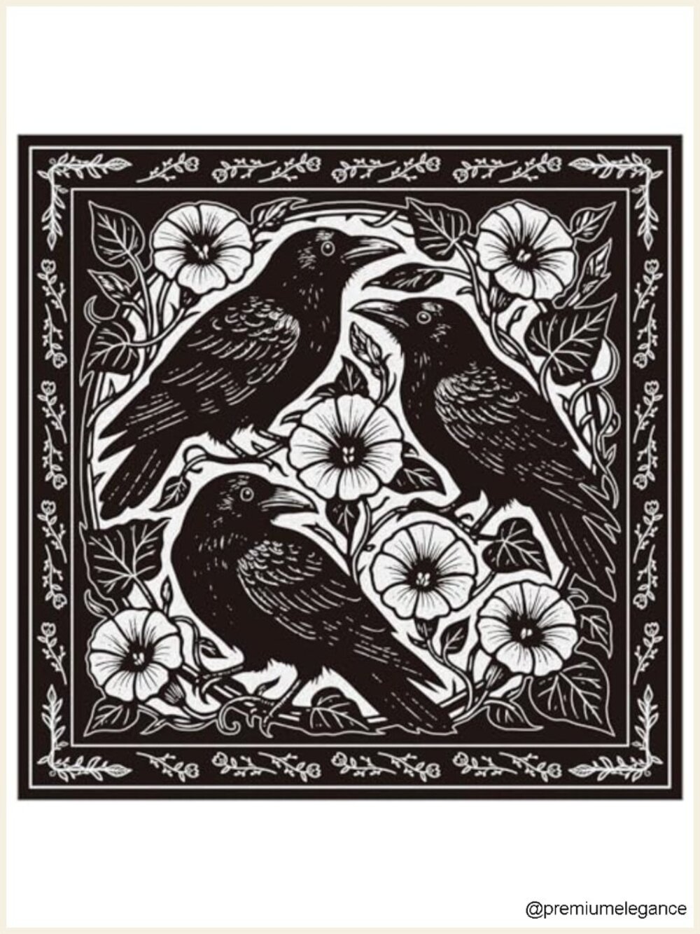 Large Square Cotton Bandana Scarf 22x22 Head Wrap Hair Accessory Neckerchief